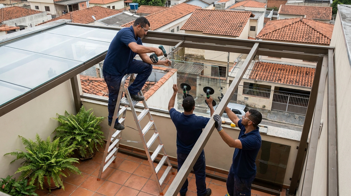 Cobertura de Vidro em Lavras, Guarulhos‑SP